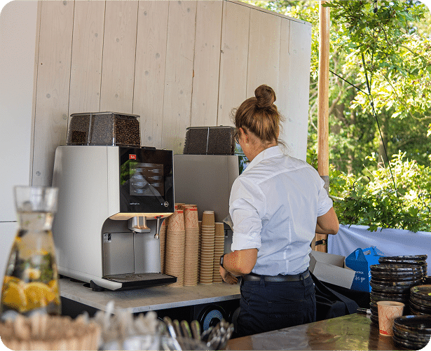 koffiemachines op tijdelijk evenement